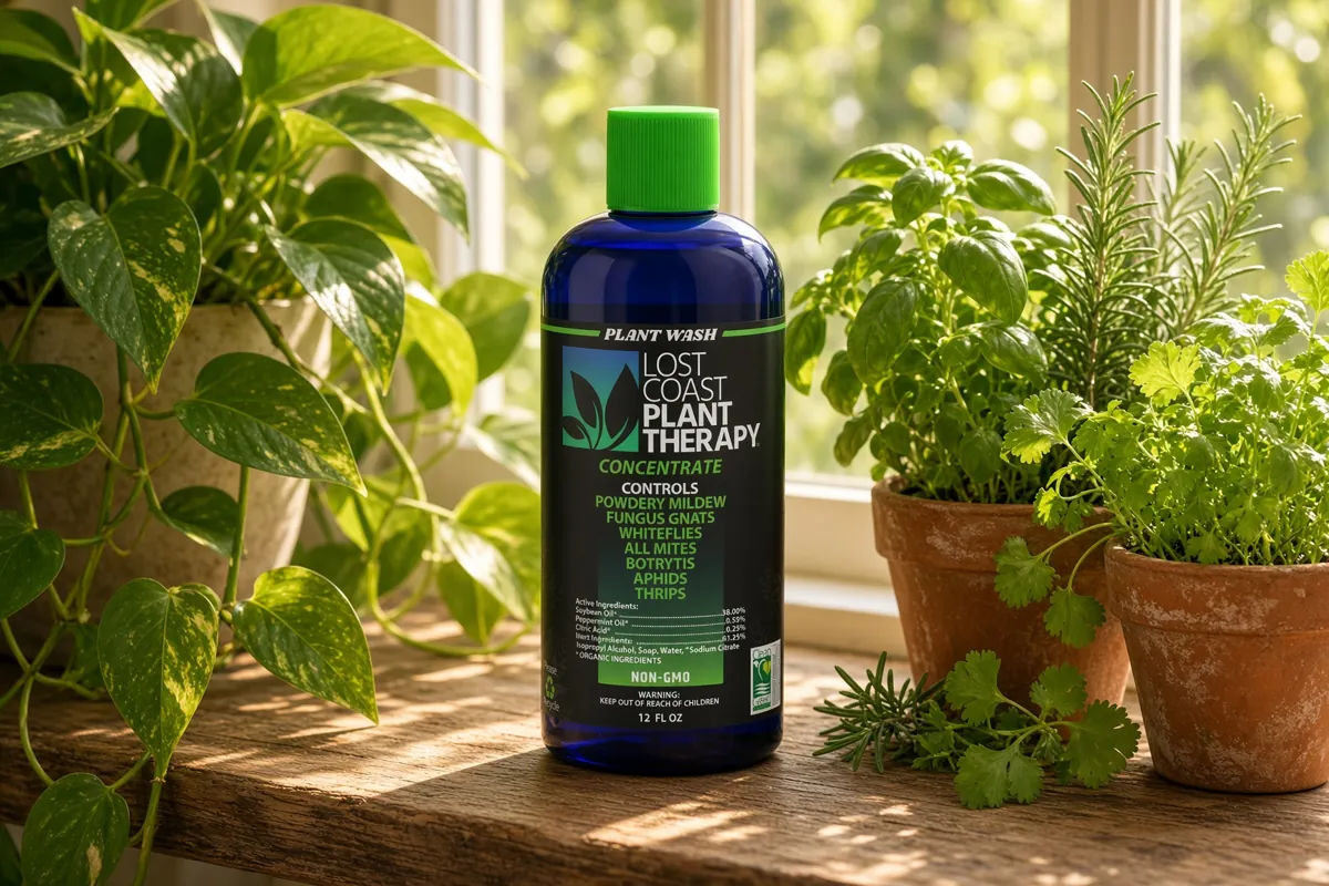 Lost Coast Plant Therapy Plant Wash 12 oz concentrate with herbs (AI-generated lifestyle image)